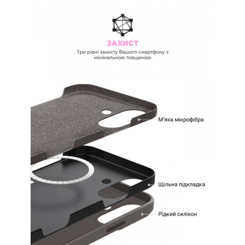 Чохол ArmorStandart ICON2 MagSafe для Apple iPhone 16 Stone Grey (ARM81311)