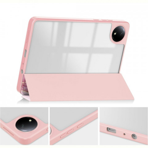 Чохол-книжка BeCover Soft Edge TPU для Xiaomi Redmi Pad SE 8.7 Pink Marble (712576)