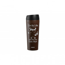 Термочашка Ardesto Coffee time Raccoon, 450мл, нержавіюча сталь, коричневий