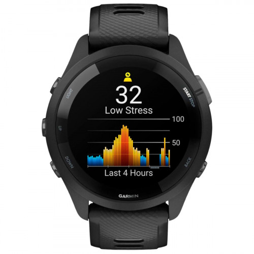 Смарт-годинник Garmin Forerunner 265 Black Bezel and Case with Black/Powder Gray Silicone Band (010-02810-50)