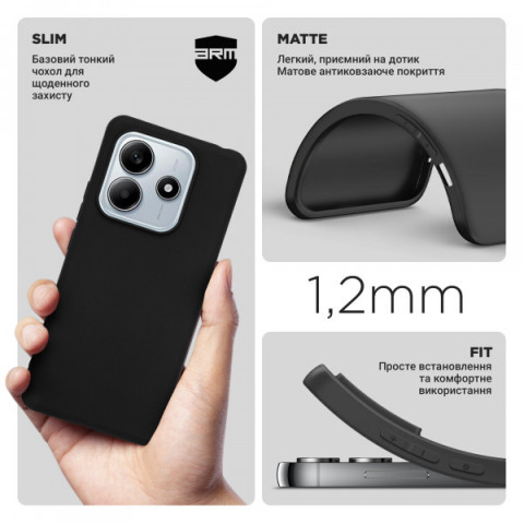 Чохол ArmorStandart Matte Slim Fit для Xiaomi Redmi Note 14 5G Black (ARM79724)