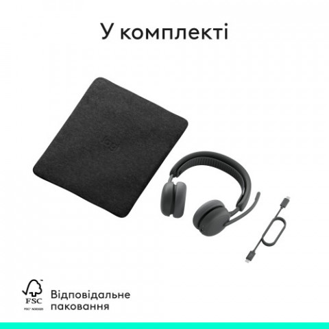 Bluetooth-гарнітура Logitech Zone Wireless 2 ES Graphite (981-001503)
