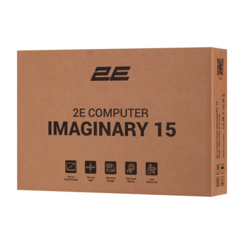 Ноутбук 2E Imaginary 15.6" FHD IPS AG, Intel i7-1255U, 16GB, F512GB, UMA, DOS, Чорний