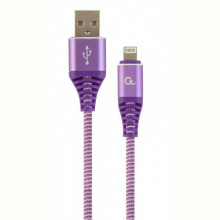 Кабель Cablexpert (CC-USB2B-AMLM-1M-PW) USB 2.0 A - Lightning, преміум, 1м, фіолетовий