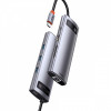 Type-C-Хаб Baseus Metal Gleam Series 8-in-1 Multifunctional (Type-C to HDMI*1+USB3.0*3+PD*1+RJ45*1+SD/TF*1) gray Купити в Україні