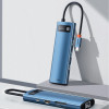 Type-C-Хаб Baseus Metal Gleam Series 8-in-1 Multifunctional (Type-C to HDMI*1+USB3.0*3+PD*1+RJ45*1+SD/TF*1) gray Купити в Україні
