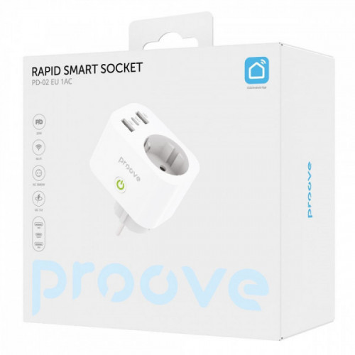 Розумна розетка Proove Rapid Smart Socket PD-02 EU 1AC white Купити в Україні