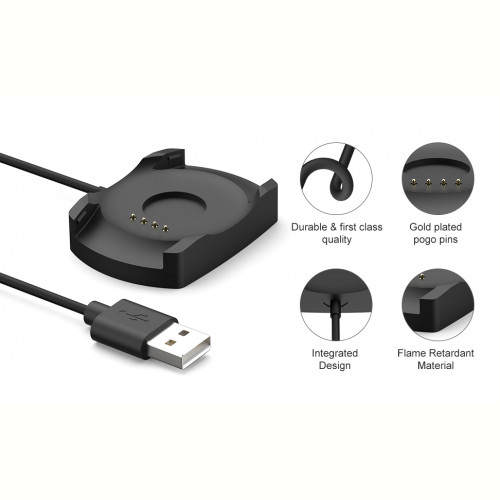 Зарядний пристрій для Xiaomi Amazfit Stratos / Stratos 2S Black (2000985213011)