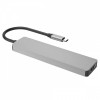 Type-C-Хаб Proove Iron Link 7 in 1 (2*Type-C + 2*USB3.0 + HDMI + SD/TF) silver Купити в Україні