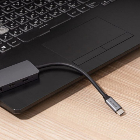 Type-C-Хаб Proove Iron Link 7 in 1 (2*Type-C + 2*USB3.0 + HDMI + SD/TF) silver Купити в Україні