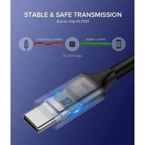 Кабель Ugreen US161 USB - USB-C, 1.5м, Gray (50751)