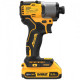 Шурупокрут ударний акумуляторний DeWalt XR Li-Ion 18В акб 2х2А·год 192Нм 3200об/хв 4200уд/хв кейс TSTAK, ЗП 0.88кг