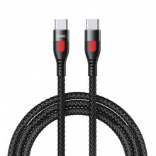 Кабель Remax RC-195CC Lesu PD 65W USB Type-C-USB Type-C, 1м Black (6954851214014)