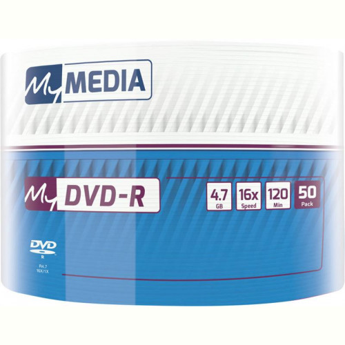 Диски DVD+R MyMedia (69200) 4.7GB, 16x, Matt Silver Wrap, 50шт