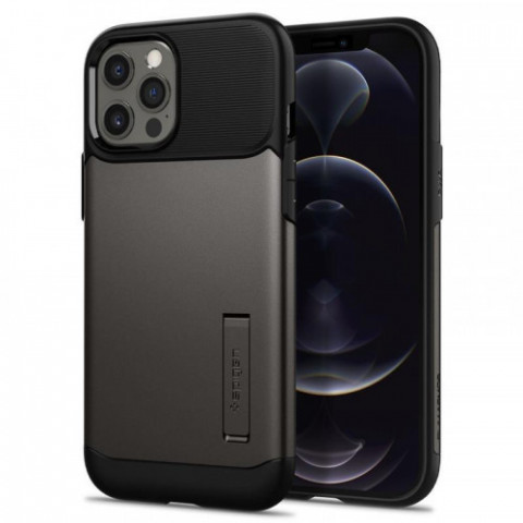 Чохол-накладка Spigen Slim Armor для Apple iPhone 12 Pro Max Gunmetal (ACS01480)