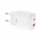 Зарядний пристрій XO L158 (USB, USB-С, 3A) 20W White