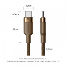 Кабель Vention USB Type-C - USB Type-C (M/M), 60W, 3A, 2 м, Copper (TRDJH)