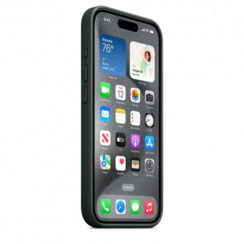 Чохол Apple iPhone 15 Pro FineWoven Case with MagSafe Evergreen (MT4U3)