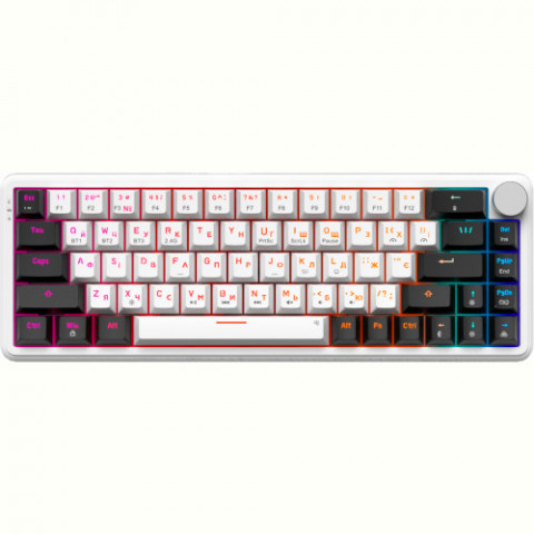 Клавіатура бездротова GamePro Asgard Valhalla MK210W Pro White