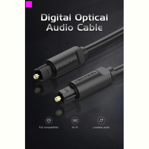 Кабель оптоволоконный Vention Optical Toslink, 1.5 m, Black (BAEBG)
