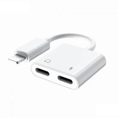 Адаптер Remax RL-LA07i Concise 2-in-1 Lightning(M) to Dual Lightning(F) White (6972174150529)