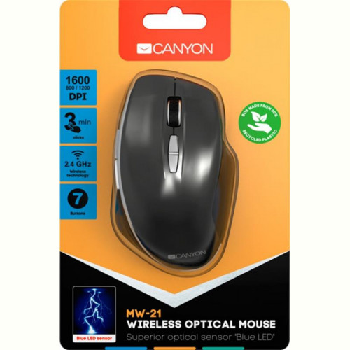 Миша бездротова Canyon CNS-CMSW21DG Dark Gray USB