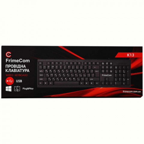 Клавіатура FrimeCom K13 Ukr Black USB