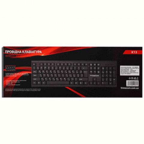 Клавіатура FrimeCom K13 Ukr Black USB