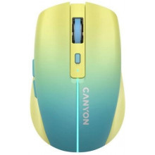Миша бездротова Canyon MW-44 LED Rechargeable Wireless/Bluetooth Yellow Blue (CNS-CMSW44UA)