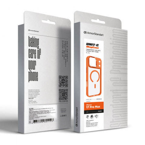 Чохол ArmorStandart Unit-C MagCase для Apple iPhone 17 Pro Orange (ARM86624)