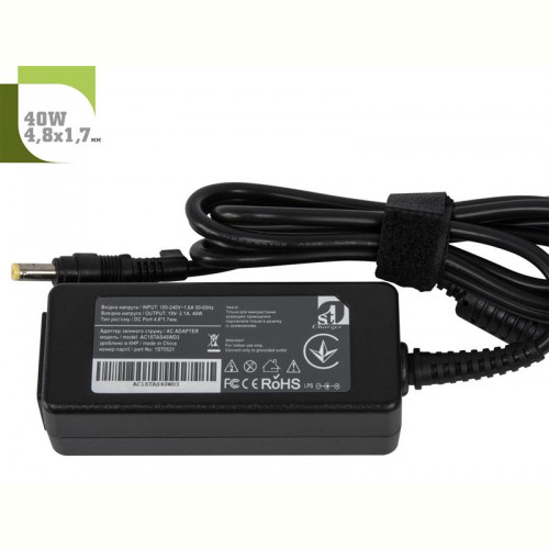 Блок живлення 1StCharger для ноутбука Asus 19V 40W 2.1A 4.8х1.7мм + каб.живл. (AC1STAS40WD3)