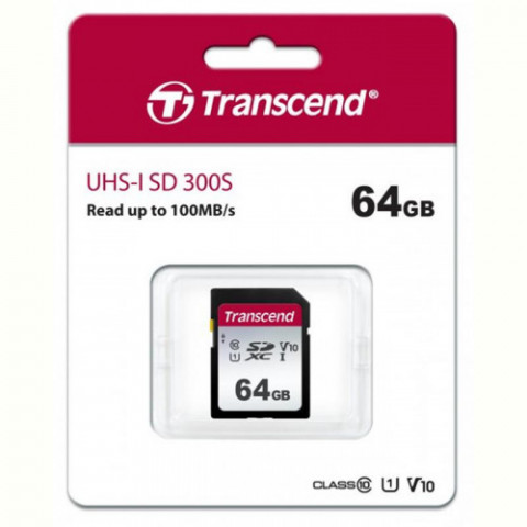 Карта пам`яті SDXC 64GB UHS-I/U3 Class 10 Transcend 300S (TS64GSDC300S)