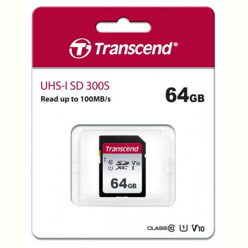 Карта пам`яті SDXC 64GB UHS-I/U3 Class 10 Transcend 300S (TS64GSDC300S)