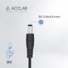 Кабель живлення ACCLAB USB to DC, 5,5х2,5 мм, 9V, 1A, 1 м Black (1283126552830)