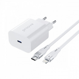 МЗП Proove Rapid 20W (Type-C) + Кабель Type-C to Lightning white