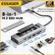 USB-хаб Essager 8 in 1 USB-C Hub with 10Gbps M.2 NVMe SSD Enclosure (EHB08-QK0G-Z)