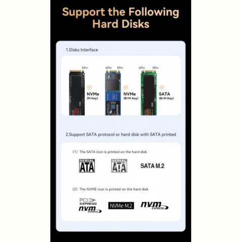 USB-хаб Essager 8 in 1 USB-C Hub with 10Gbps M.2 NVMe SSD Enclosure (EHB08-QK0G-Z)