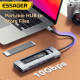 USB-хаб Essager 8 in 1 USB-C Hub with 10Gbps M.2 NVMe SSD Enclosure (EHB08-QK0G-Z)
