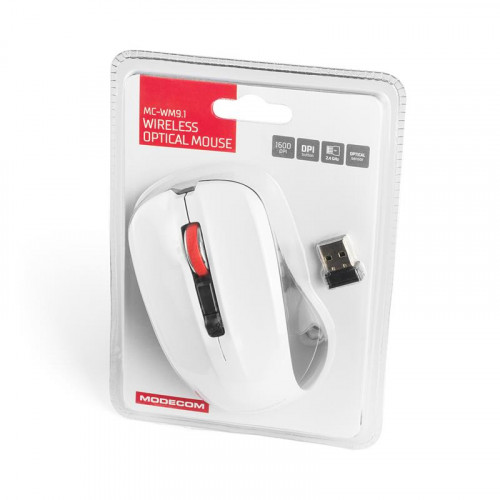 Мишка бездротова Modecom MC-WM9.1 (M-MC-0WM9.1-200) Black/White USB