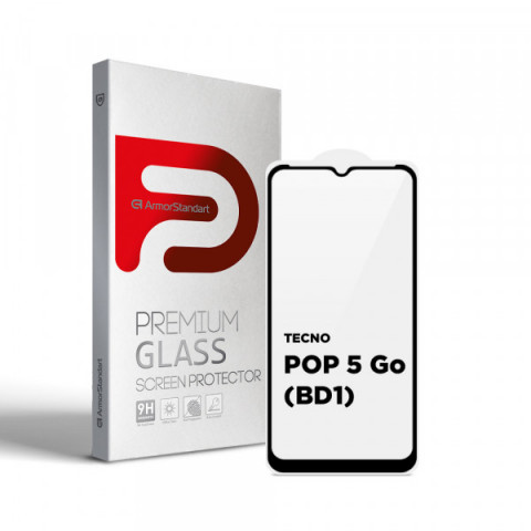 Захисне скло ArmorStandart Full Glue для Tecno POP 5 Go (BD1) Black (ARM65314)