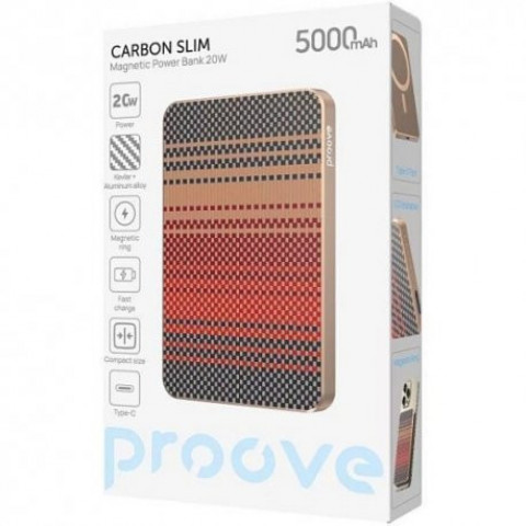 Зовнішній акумулятор Proove Carbon Slim 5000mAh 20W Glowrise (PBCS20010052)