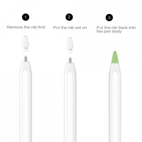 Чохол TPU Goojodoq для наконечника стілус Apple Pencil (1-2 покоління) (8шт) Black (1005001835985075B)