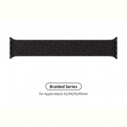 Ремінець Armorstandart Braided Solo Loop для Apple Watch 42mm/44mm/45mm/49mm Black Unity Size 8 (160 mm) (ARM64908)