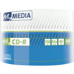 CD-R MyMedia (69206) 700MB 52x Wrap 50шт Full Printable без шпинделя