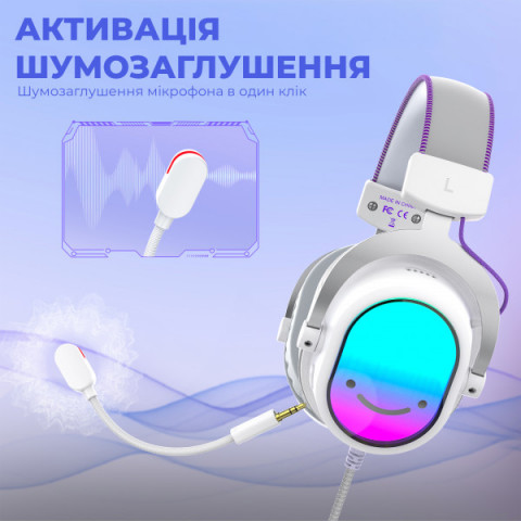 Навушники Fifine H16 7.1 White RGB Купити в Україні