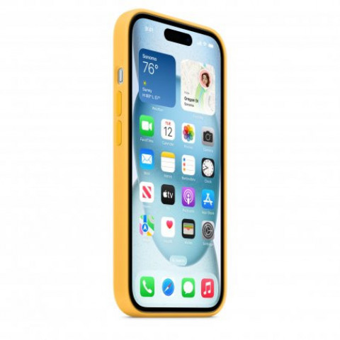 Чохол Apple iPhone 15 Silicone Case with MagSafe Sunshine (MWNA3)