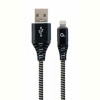 Кабель Cablexpert (CC-USB2B-AMCM-1M-BW) USB 2.0 A - USB Type-C, преміум, 1м, чорний