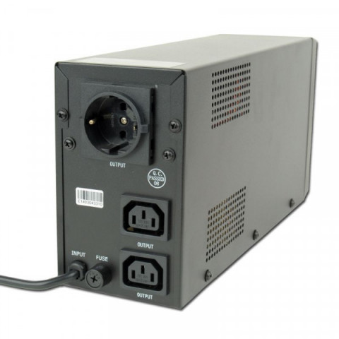 Джерело безперебійного живлення EnerGenie EG-UPS-031, LCD дисплей, USB порт, 650 ВтA, чорний колір