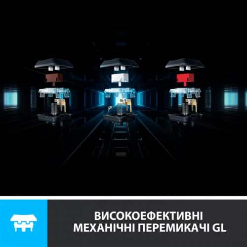 Клавiатура бездротова Logitech G915 Lightspeed Wireless RGB Mechanical Linear Black (920-008962)