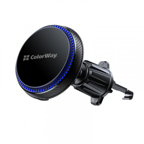 Бездротовий зарядний пристрій СolorWay MagSafe 360° Air Vent 15W Black(CW-CHMW041Q-BK)